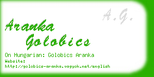 aranka golobics business card